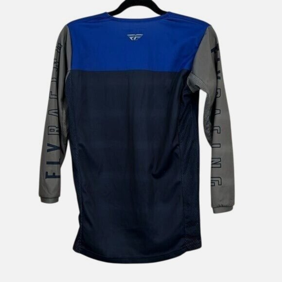 Fly Racing Kinetic Youth Large Blue & Gray Jersey 100% Polyester Long Sleeve Lig - Picture 7 of 7